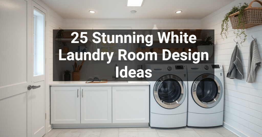 25 Stunning White Laundry Room Design Ideas