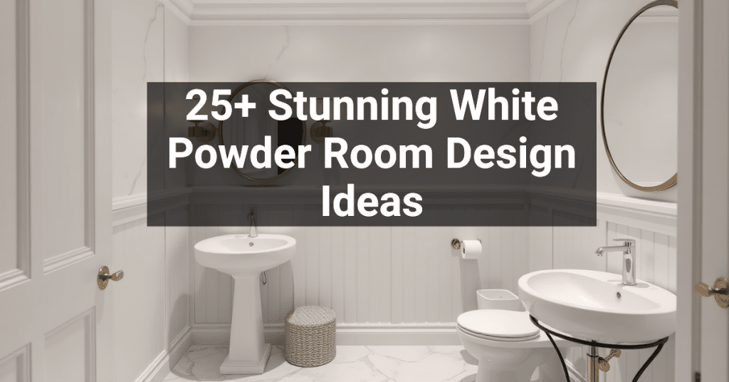 25+ Stunning White Powder Room Design Ideas