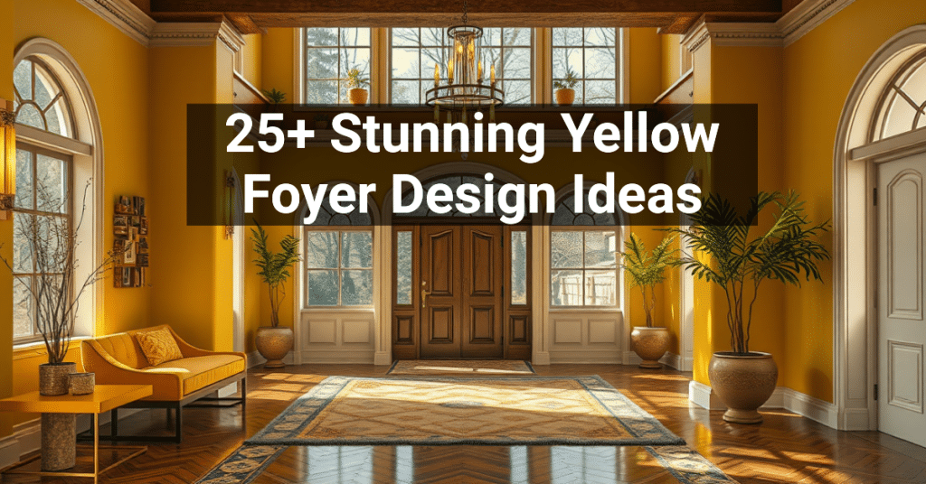 25+ Stunning Yellow Foyer Design Ideas