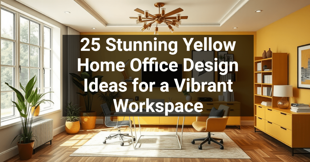 25 Stunning Yellow Home Office Design Ideas for a Vibrant Workspace