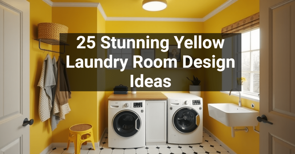 25 Stunning Yellow Laundry Room Design Ideas