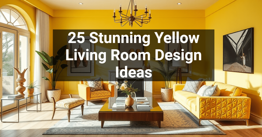 25 Stunning Yellow Living Room Design Ideas