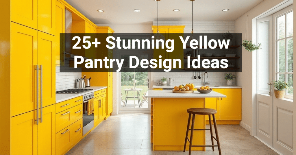 25+ Stunning Yellow Pantry Design Ideas