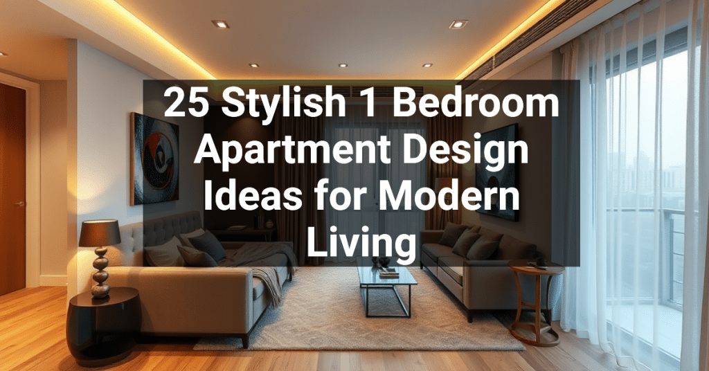 25 Stylish 1 Bedroom Apartment Design Ideas for Modern Living