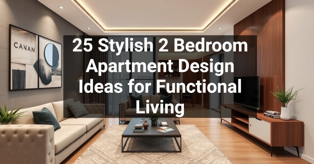 25 Stylish 2 Bedroom Apartment Design Ideas for Functional Living