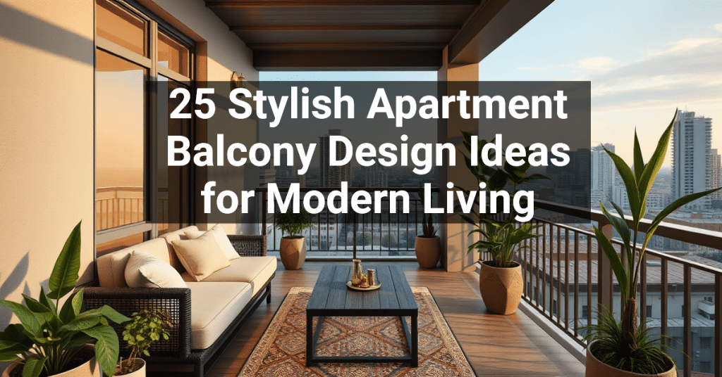 25 Stylish Apartment Balcony Design Ideas for Modern Living