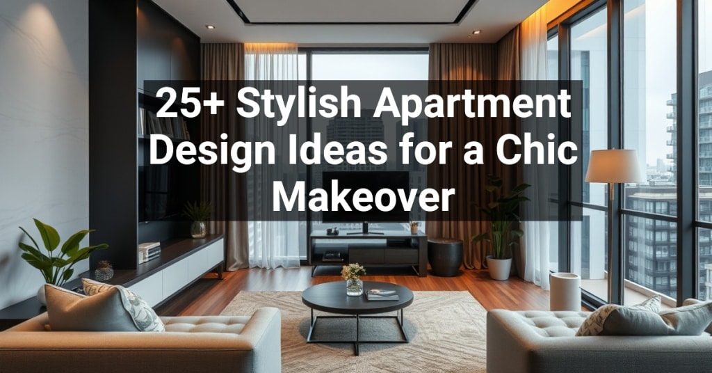 25+ Stylish Apartment Design Ideas for a Chic Makeover