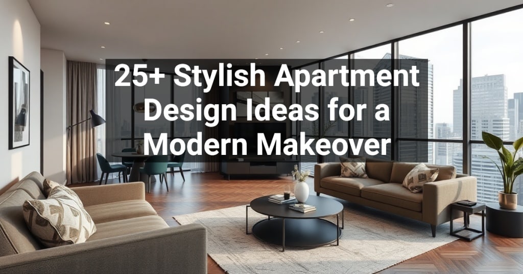 25+ Stylish Apartment Design Ideas for a Modern Makeover