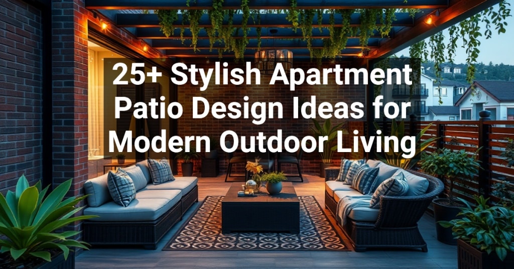 25+ Stylish Apartment Patio Design Ideas for Modern Outdoor Living