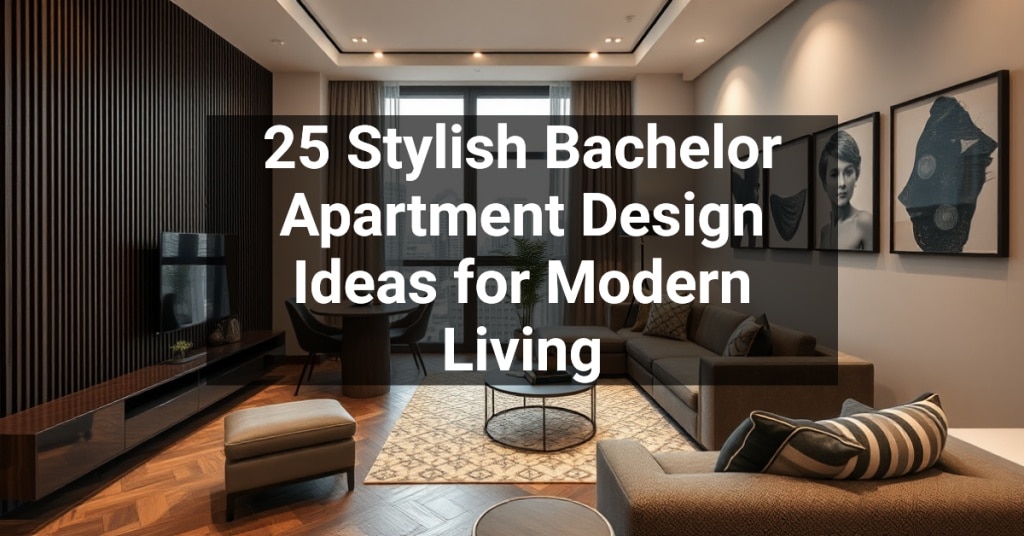 25 Stylish Bachelor Apartment Design Ideas for Modern Living