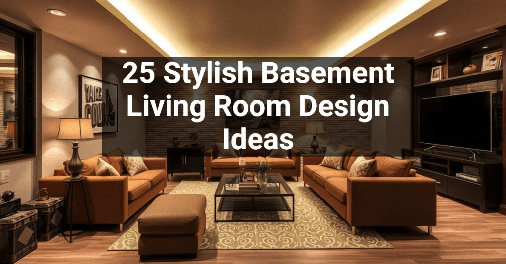 25 Stylish Basement Living Room Design Ideas