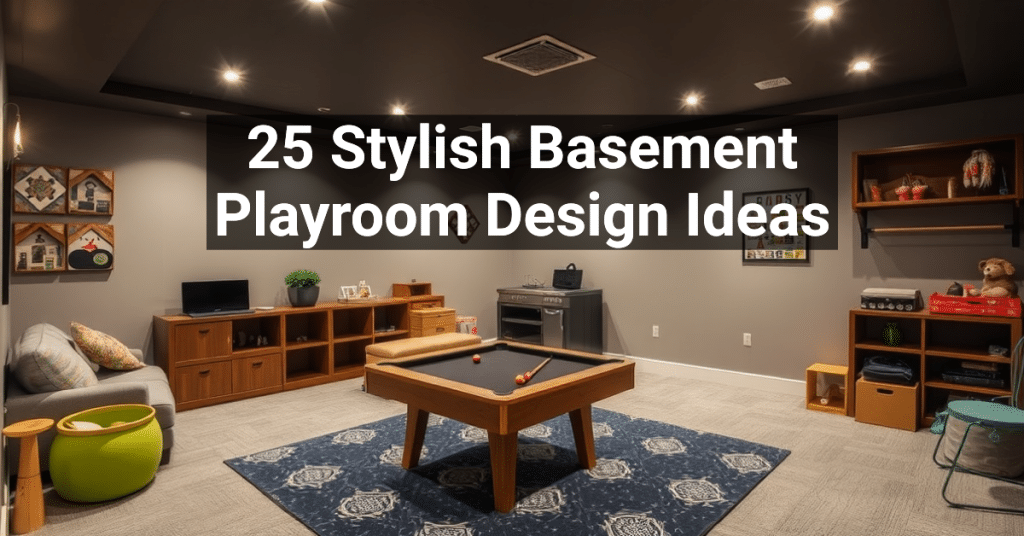 25 Stylish Basement Playroom Design Ideas