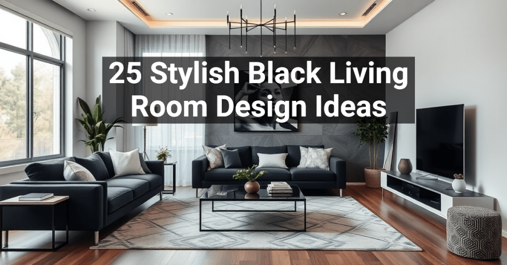 25 Stylish Black Living Room Design Ideas