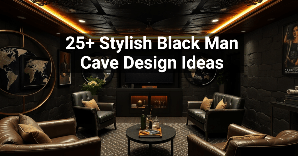 25+ Stylish Black Man Cave Design Ideas