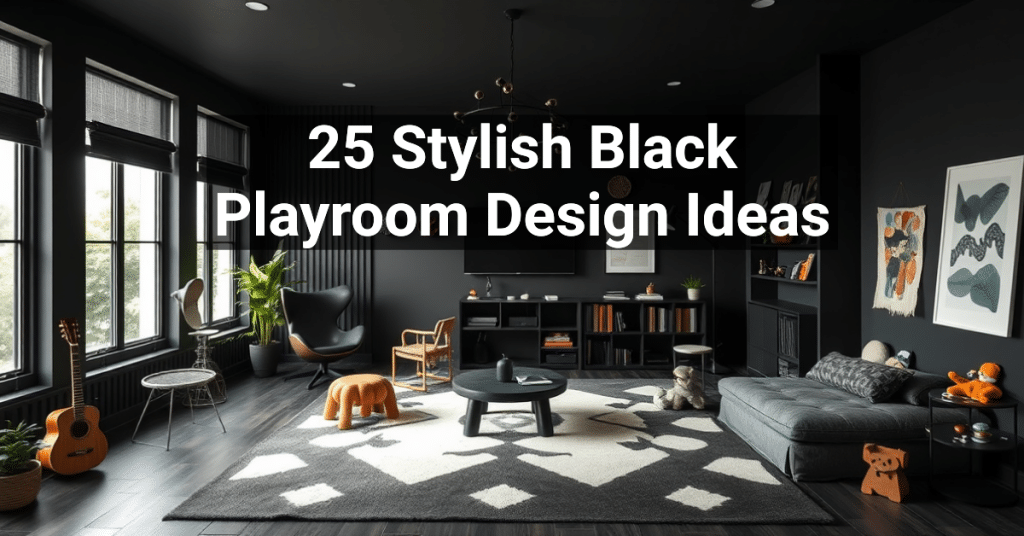 25 Stylish Black Playroom Design Ideas