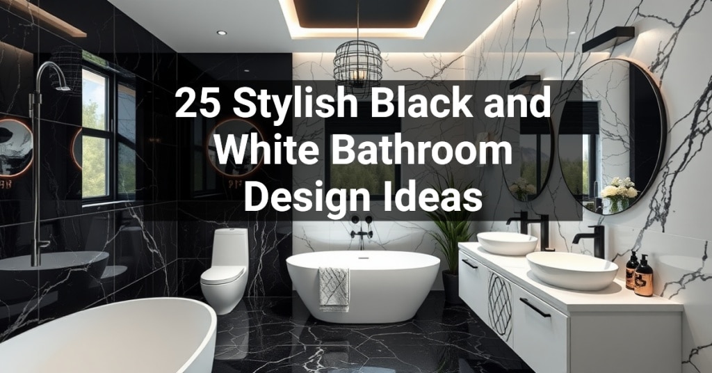 25 Stylish Black and White Bathroom Design Ideas