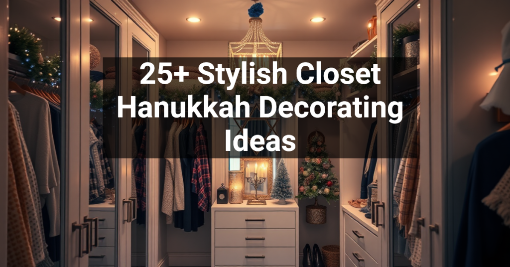 25+ Stylish Closet Hanukkah Decorating Ideas