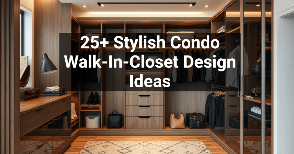 25+ Stylish Condo Walk-In-Closet Design Ideas