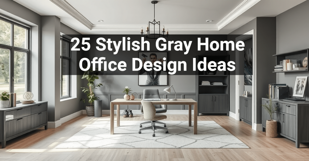 25 Stylish Gray Home Office Design Ideas