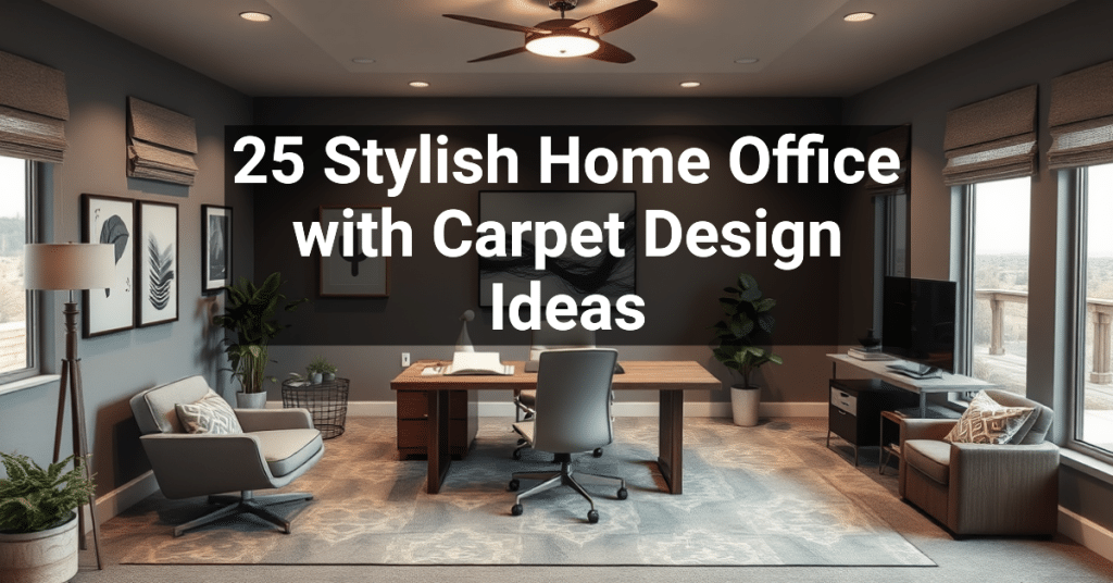 25 Stylish Home Office with Carpet Design Ideas