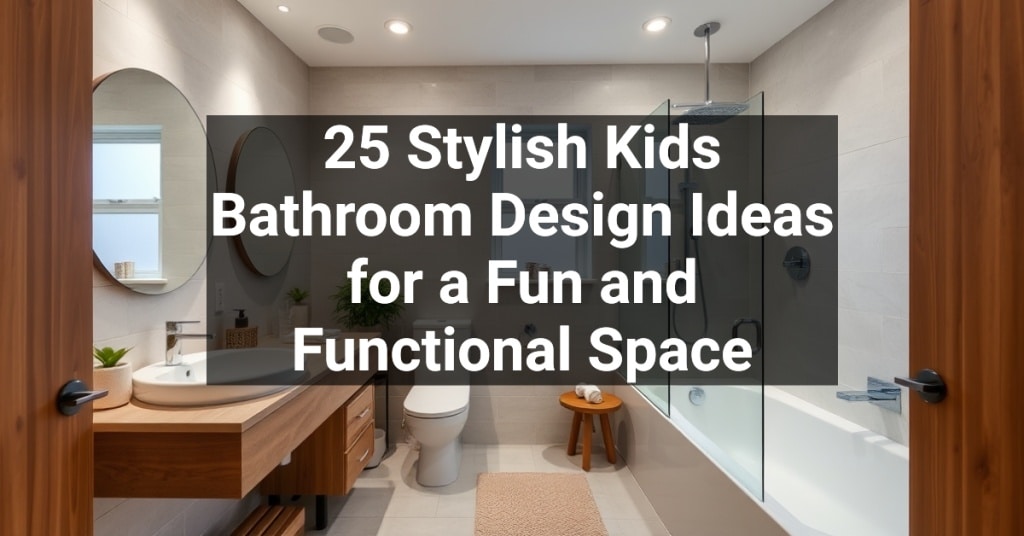 25 Stylish Kids Bathroom Design Ideas for a Fun and Functional Space