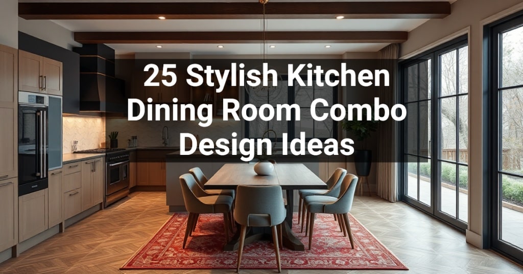 25 Stylish Kitchen Dining Room Combo Design Ideas