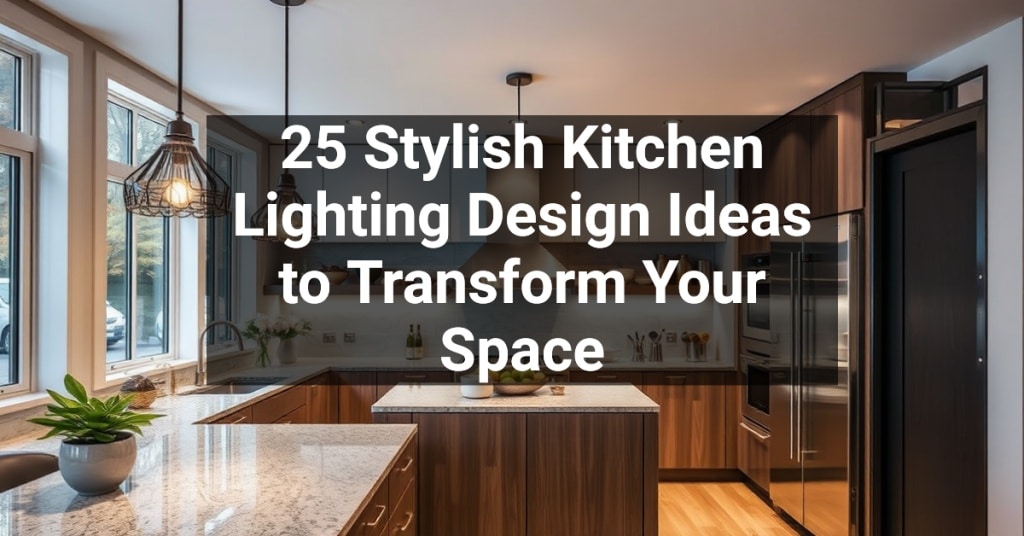 25 Stylish Kitchen Lighting Design Ideas to Transform Your Space