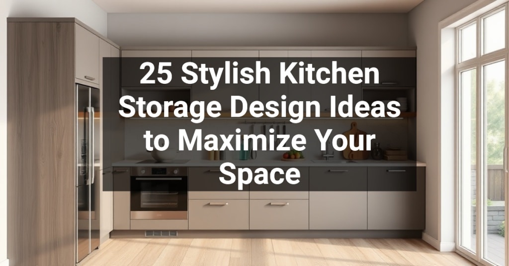 25 Stylish Kitchen Storage Design Ideas to Maximize Your Space