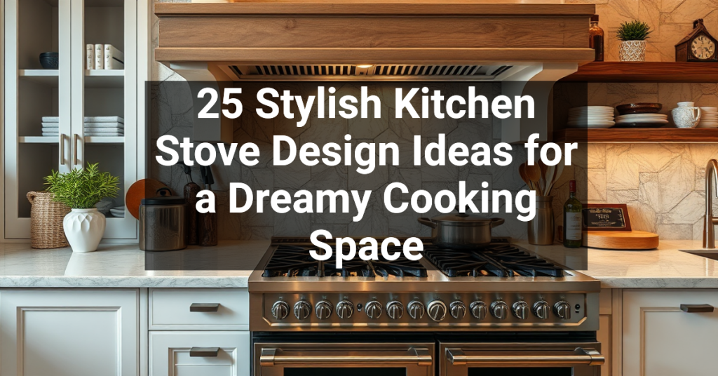 25 Stylish Kitchen Stove Design Ideas for a Dreamy Cooking Space