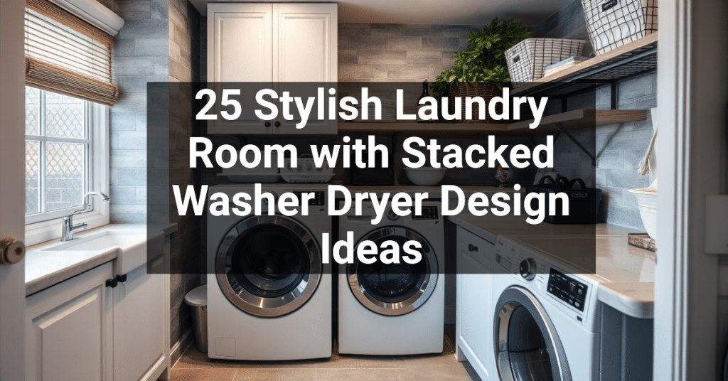 25 Stylish Laundry Room with Stacked Washer Dryer Design Ideas