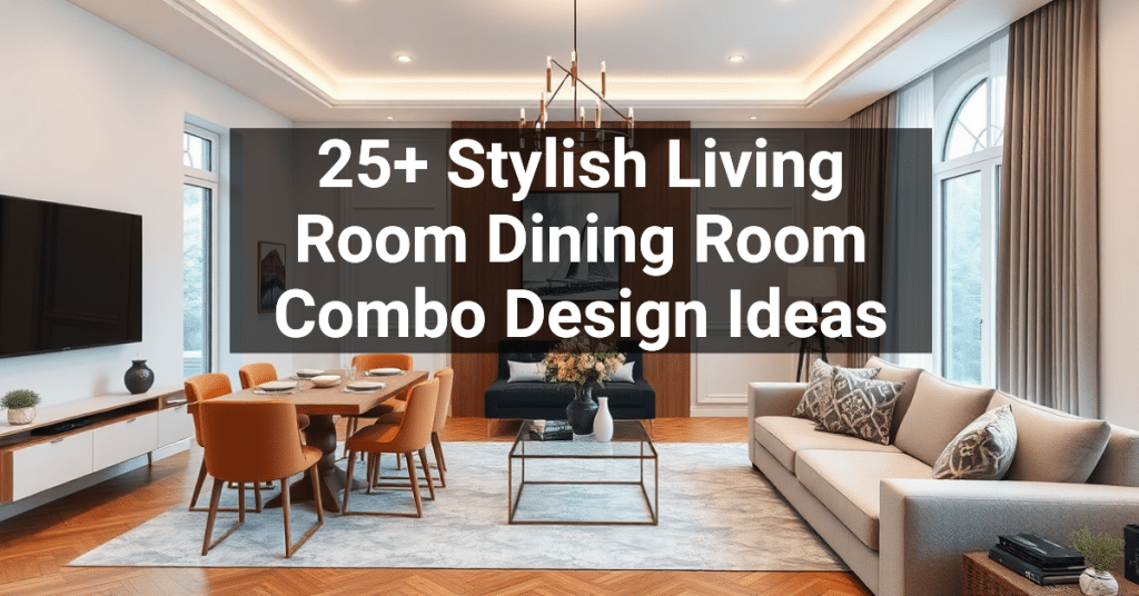 25+ Stylish Living Room Dining Room Combo Design Ideas