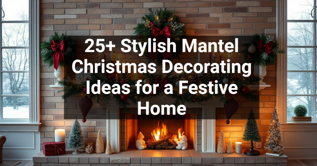 25+ Stylish Mantel Christmas Decorating Ideas for a Festive Home