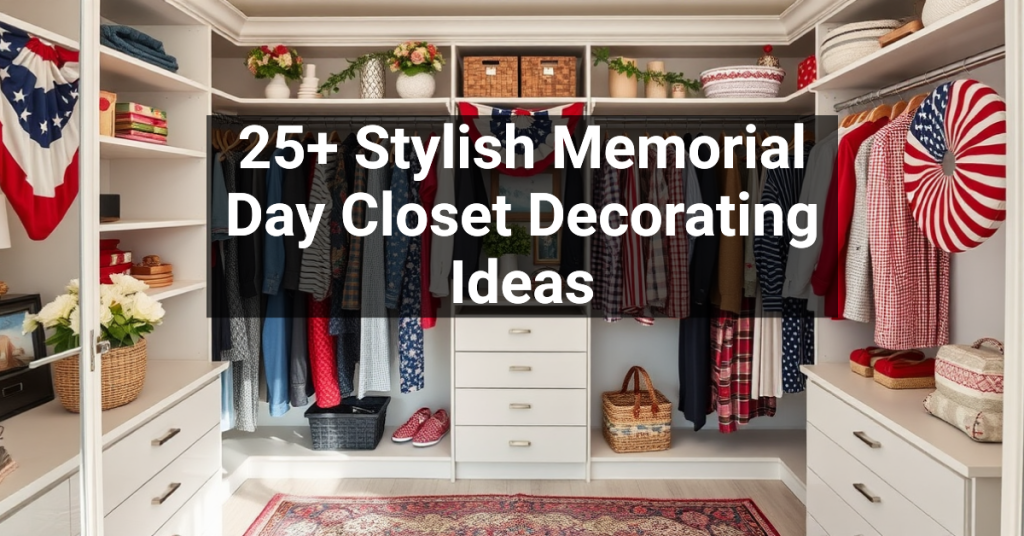 25+ Stylish Memorial Day Closet Decorating Ideas