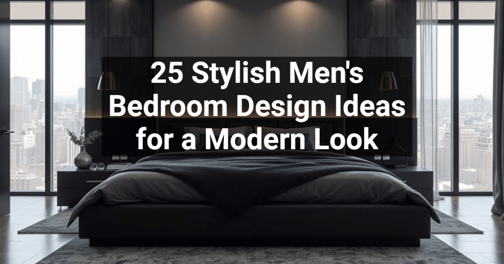 25 Stylish Men's Bedroom Design Ideas for a Modern Look