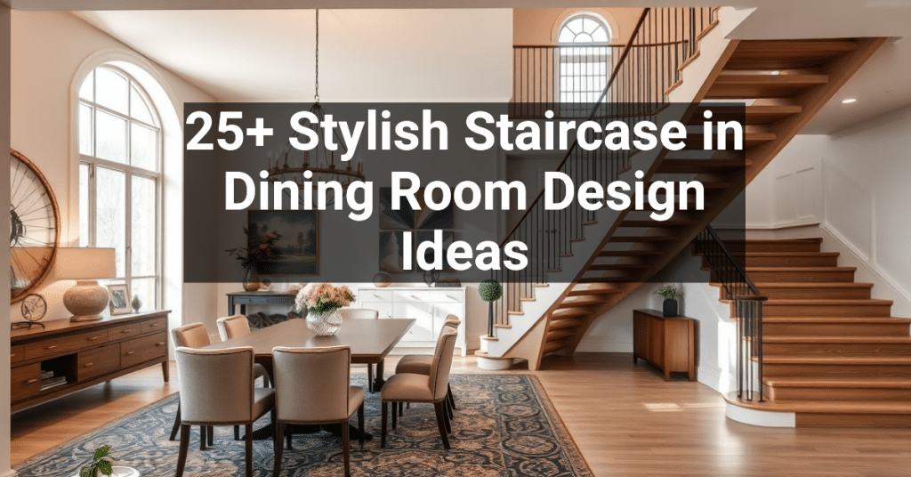 25+ Stylish Staircase in Dining Room Design Ideas