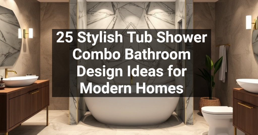 25 Stylish Tub Shower Combo Bathroom Design Ideas for Modern Homes