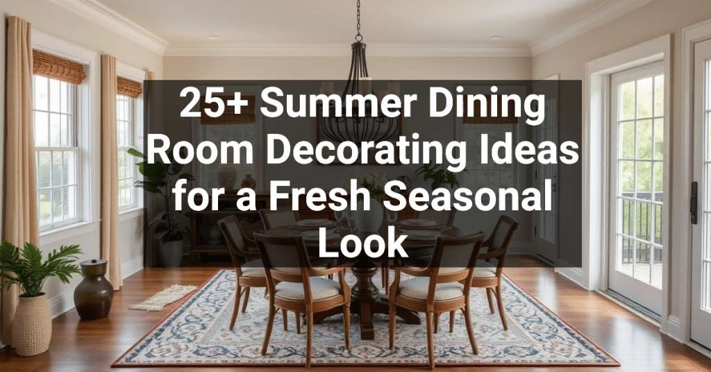 25+ Summer Dining Room Decorating Ideas for a Fresh Seasonal Look