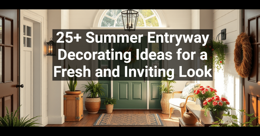 25+ Summer Entryway Decorating Ideas for a Fresh and Inviting Look