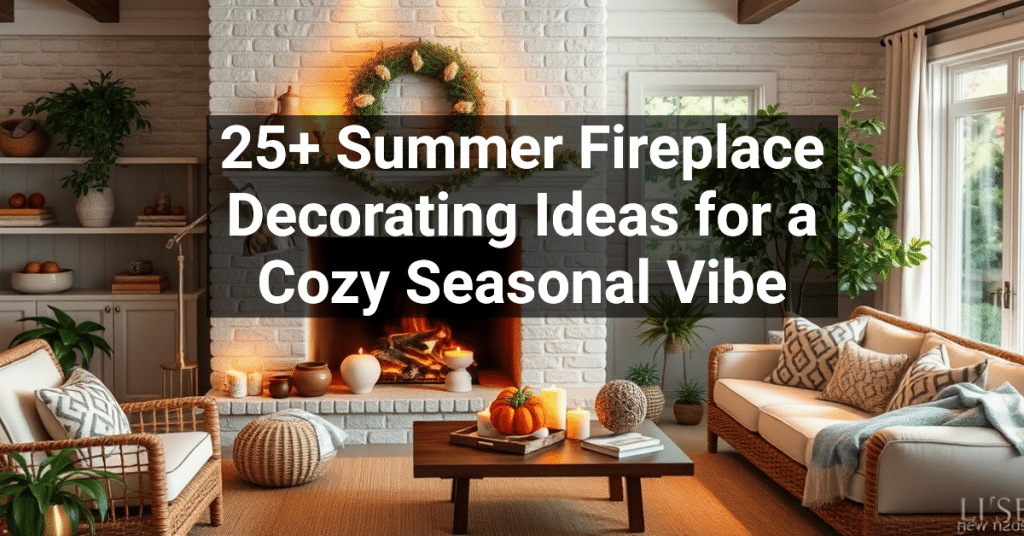 25+ Summer Fireplace Decorating Ideas for a Cozy Seasonal Vibe