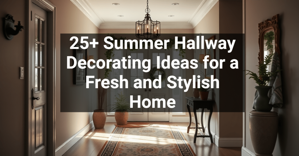 25+ Summer Hallway Decorating Ideas for a Fresh and Stylish Home