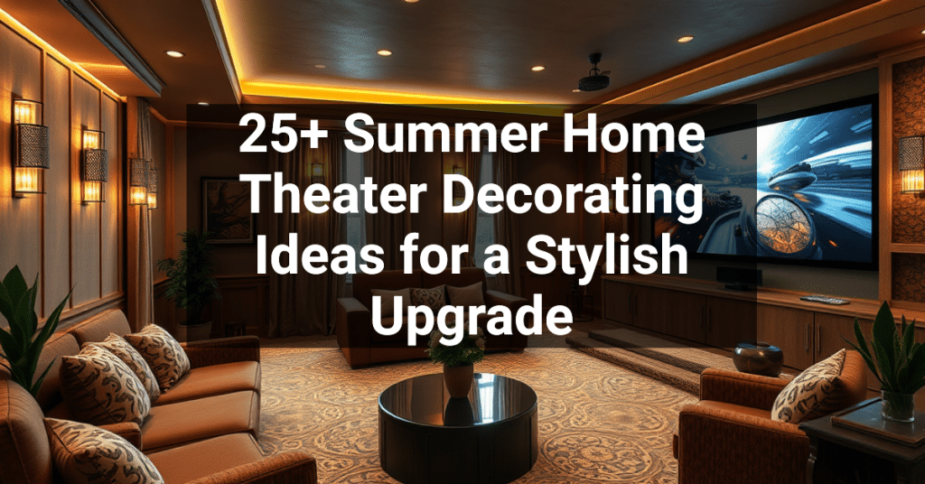 25+ Summer Home Theater Decorating Ideas for a Stylish Upgrade