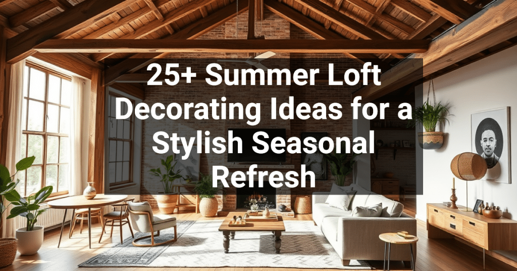 25+ Summer Loft Decorating Ideas for a Stylish Seasonal Refresh