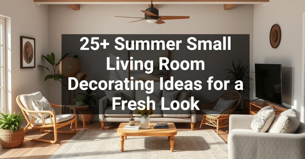 25+ Summer Small Living Room Decorating Ideas for a Fresh Look