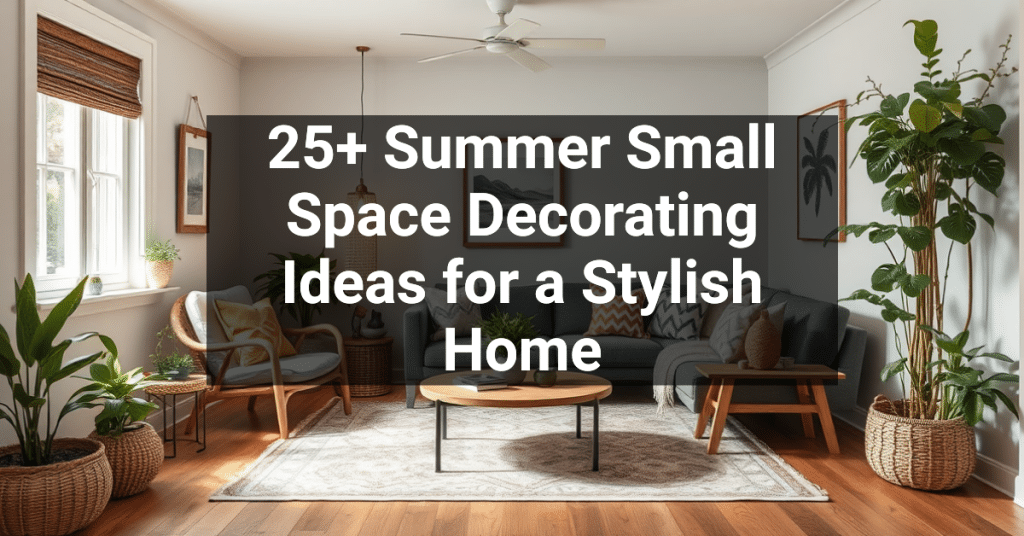 25+ Summer Small Space Decorating Ideas for a Stylish Home