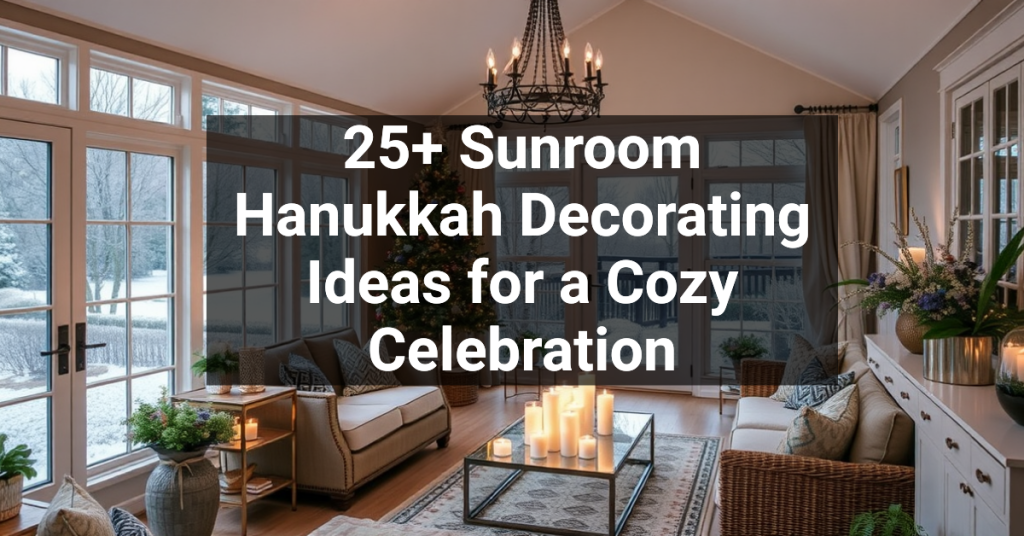 25+ Sunroom Hanukkah Decorating Ideas for a Cozy Celebration