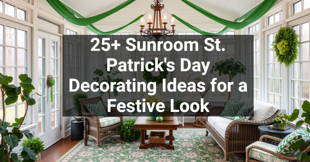 25+ Sunroom St. Patrick's Day Decorating Ideas for a Festive Look