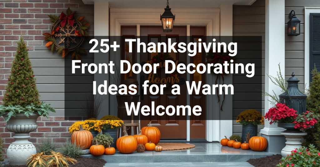 25+ Thanksgiving Front Door Decorating Ideas for a Warm Welcome