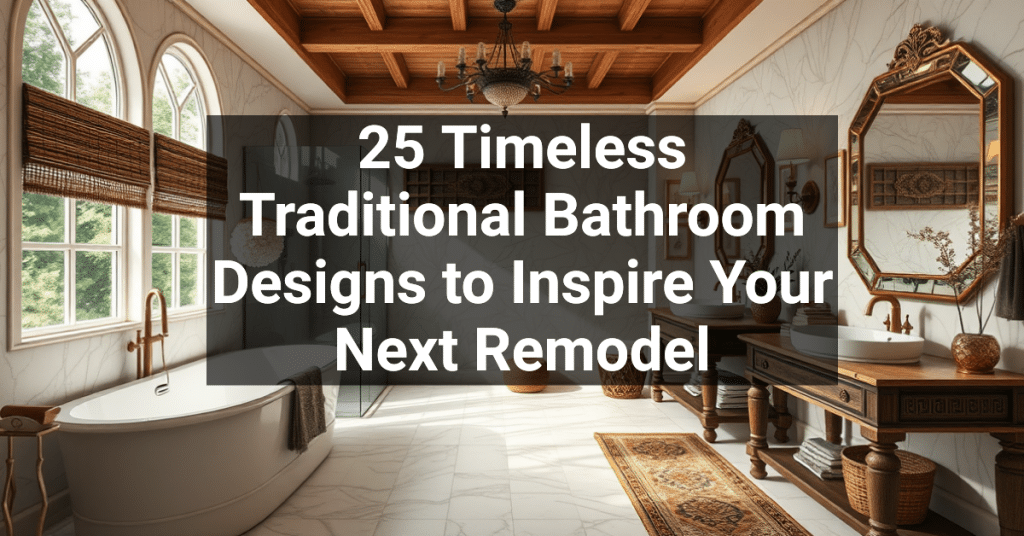 25 Timeless Traditional Bathroom Designs to Inspire Your Next Remodel