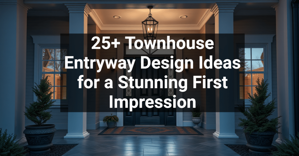 25+ Townhouse Entryway Design Ideas for a Stunning First Impression