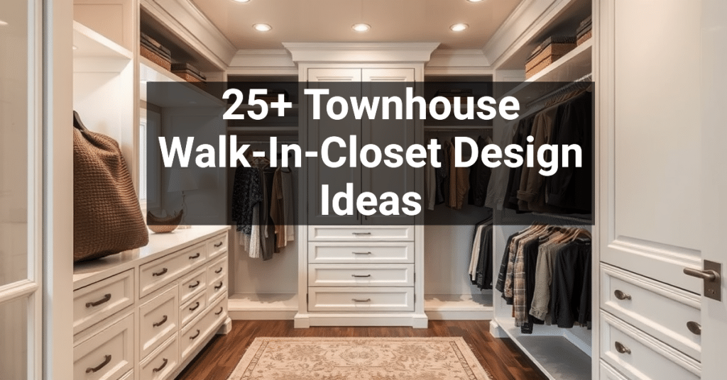 25+ Townhouse Walk-In-Closet Design Ideas